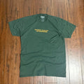 Green and yellow "Between Tradition and Modernism" cotton tee Size:M Unisex