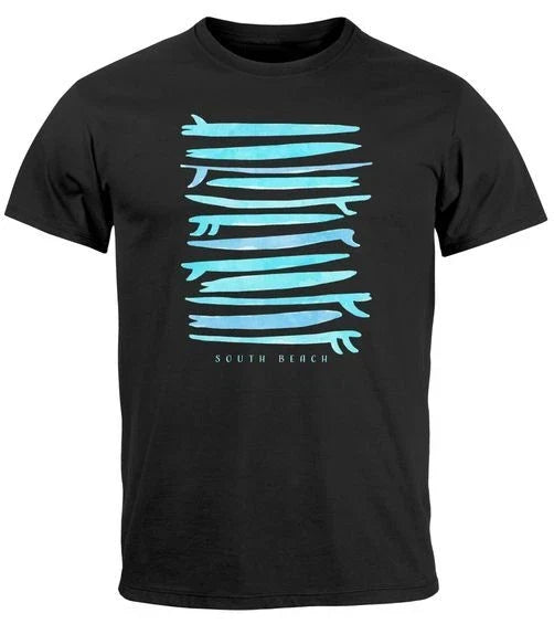 Men's Surfboards South Beach California USA Summer Surfing Theme Unisex