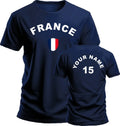 Personalise France Football Soccer Fan Sports Costume Flag Badge Gift Unisex