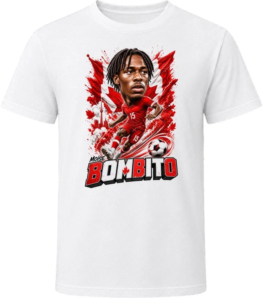 Moise Bombito Canada Soccer Caricature 2026 World Cup T Shirt Unisex