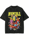 Invincible Superhero Comic Vintage Wash T shirt Unisex