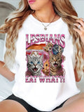 Lesbians Eat What Meme - Funny Sarcastic Humour Shocked Cat Tee Gift Unisex