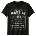 Made In 1990 Mens T Shirt 36th Birthday Gift Vintage thirty-six Year Old Unisex