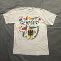 Vintage 90s Germany Deutschland Shirt Mens Large White Soccer Graphic Print Unisex
