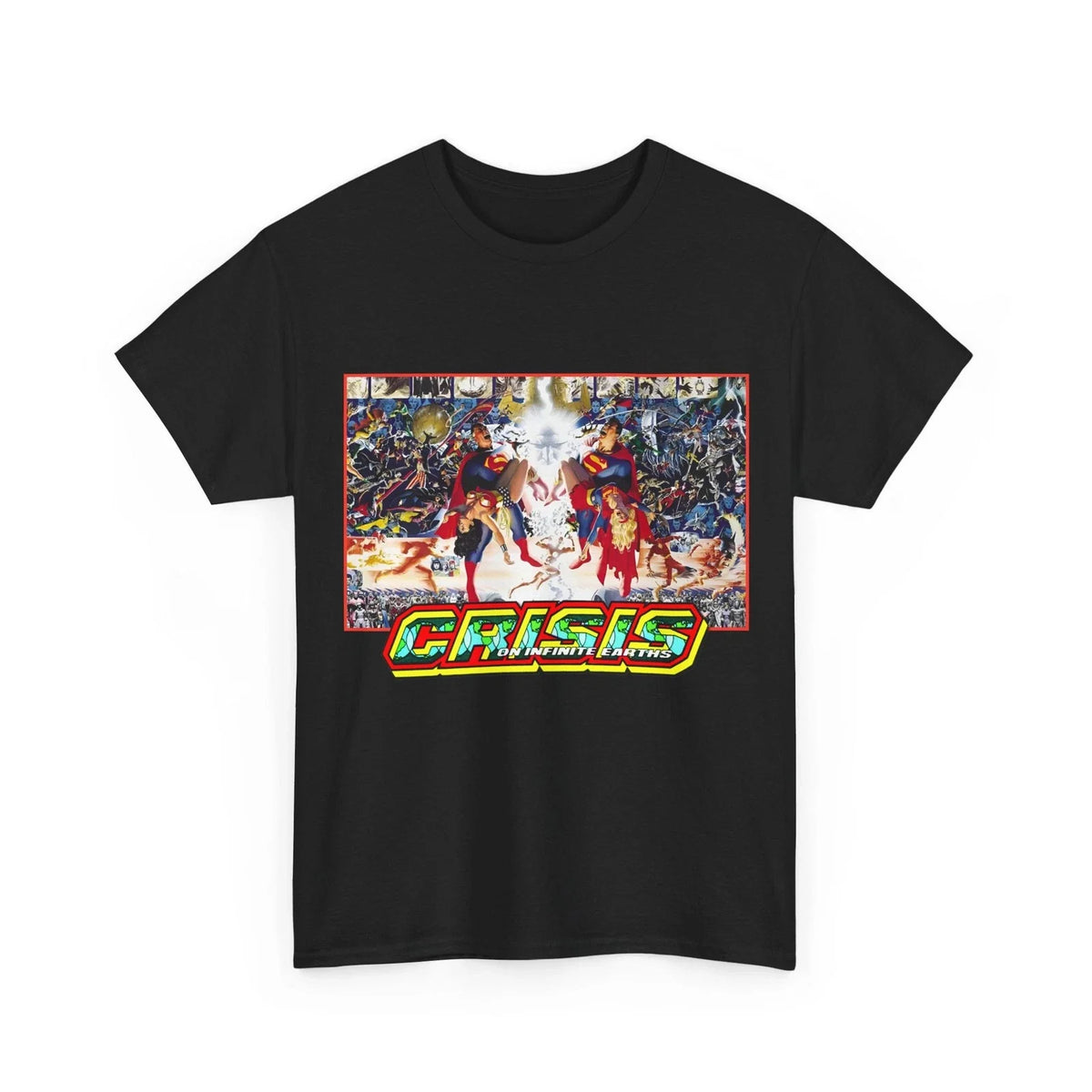 Crisis on Infinite Earths George Perez Alex Ross Art Vintage-Style Tee Unisex