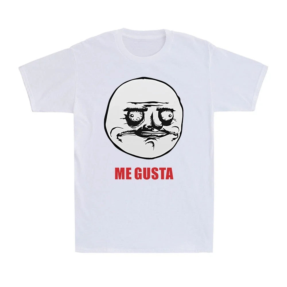 Me Gusta Rage Comic Funny Face Awkward Vintage Novelty Men's Cotton Unisex