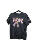 House Short Sleeve Crew Neck Solid Black Casual Size M Unisex