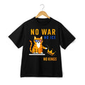 Peace Cat No Kings Graphic Lightweight Streetwear Cotton Tee Daily Wear Unisex