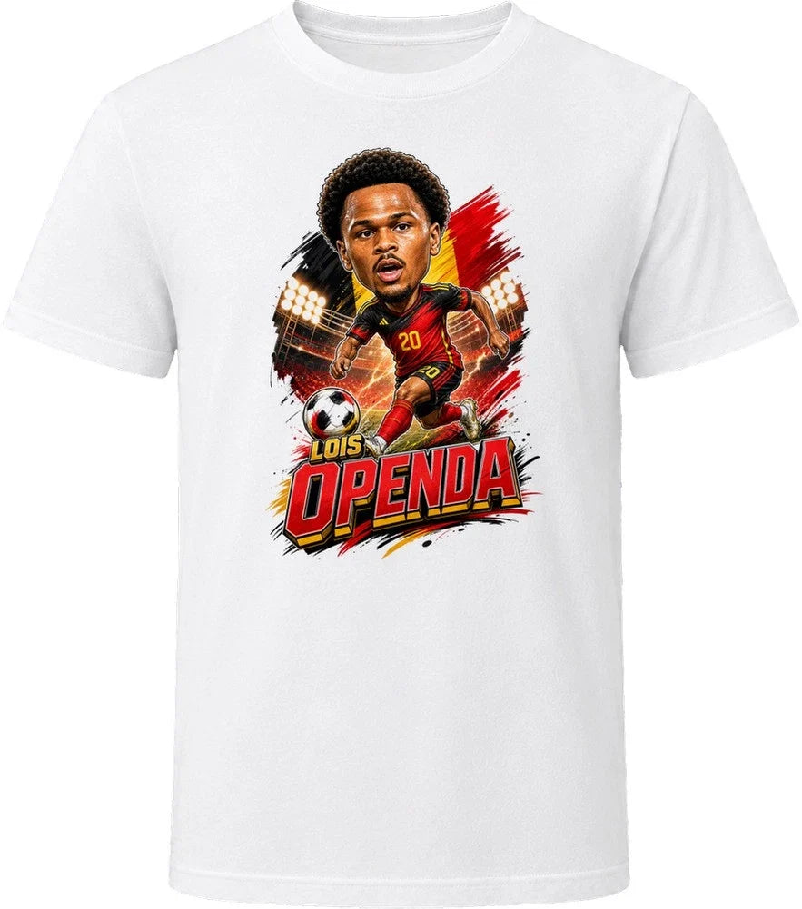 Lois Openda, Belgium Caricature Soccer 2026 T Shirt Unisex