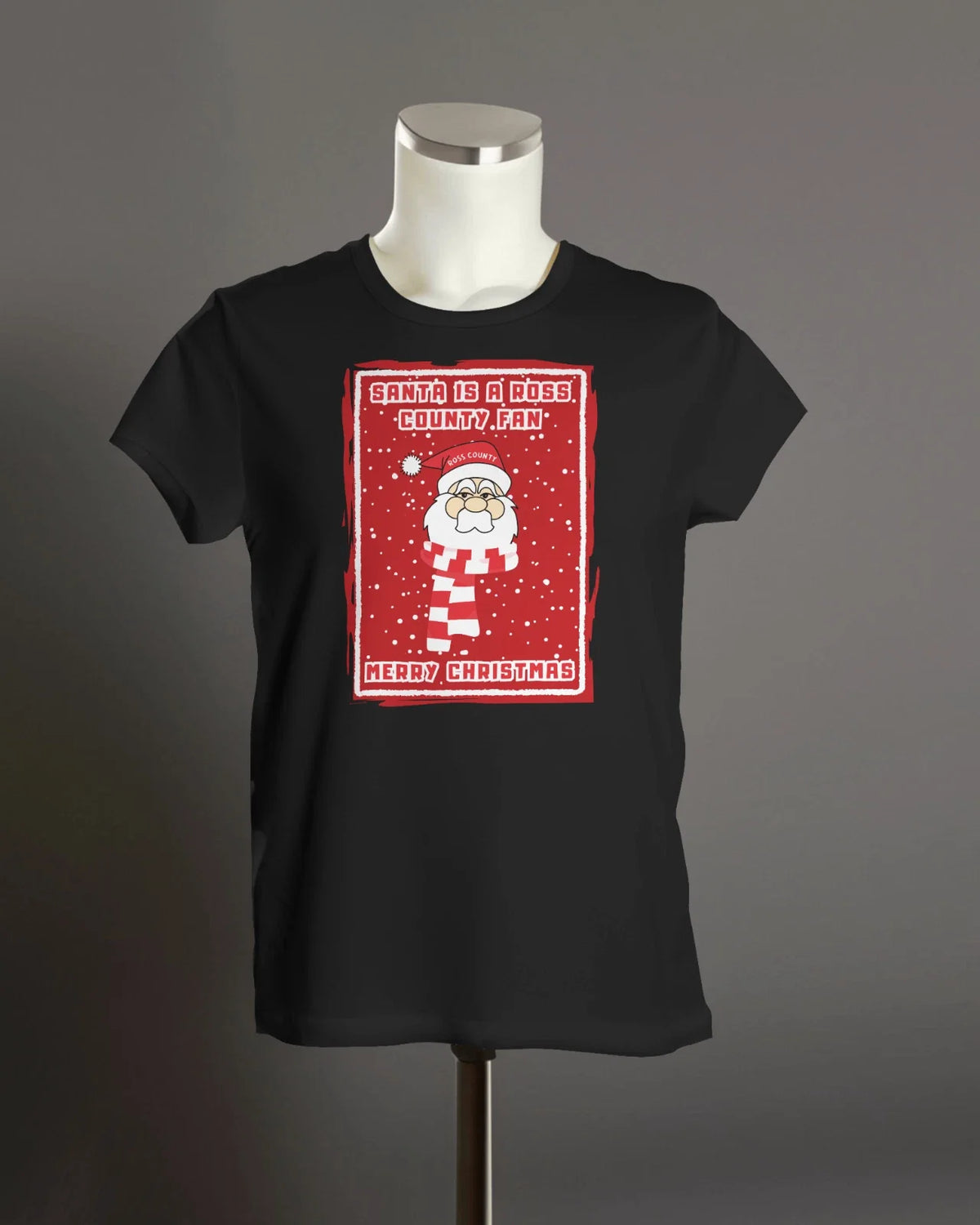 Ross County T Shirt - Santa is a Ross County Fan - Xmas - Organic - Unisex Unisex