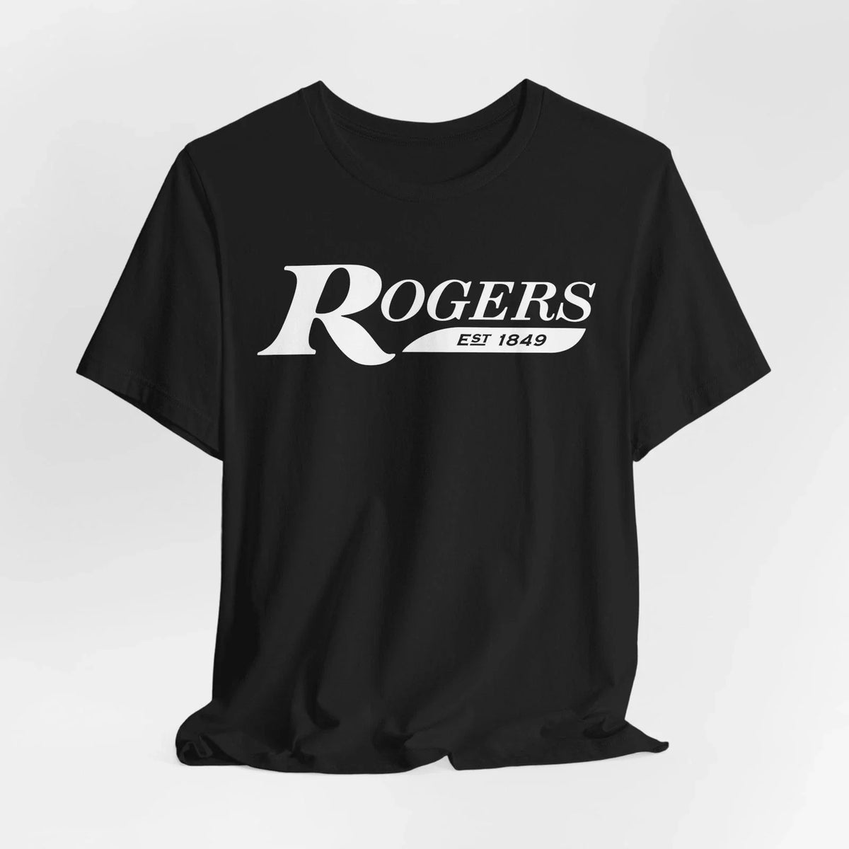 Rogers Drums EST 1849 Logo Unisex Black Navy Music Tee S-5XL Unisex