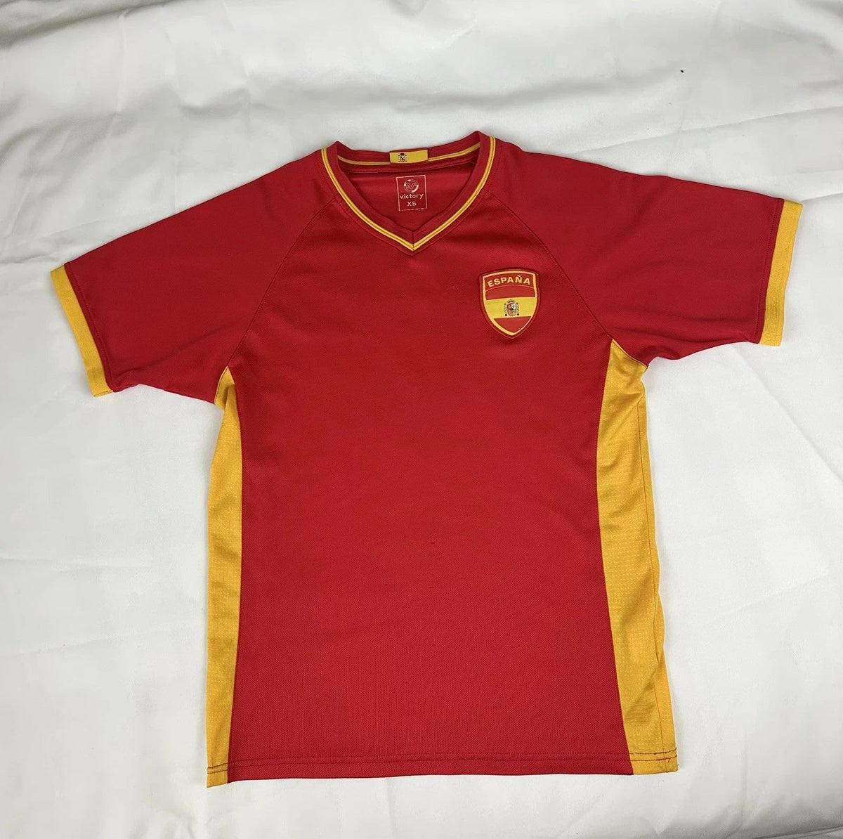 Spain Victory National Football Soccer Team Fan Jersey Shirt XS Espana Unisex