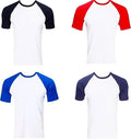 Men's Premium Quality Cotton Half Sleeve Raglan Top Man Tee Shirt Unisex