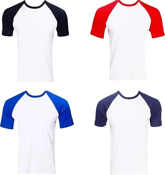 Men's Premium Quality Cotton Half Sleeve Raglan Top Man Tee Shirt Unisex