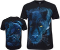 New Black Panther Biker 100% Cotton Black T- Shirt, Front & Back Print M - 3XL Unisex