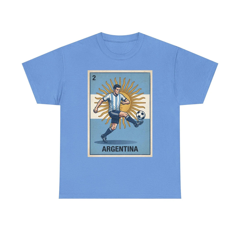 Argentina Soccer Fan Retro World Football Graphic Tee Loteria Graphic Unisex