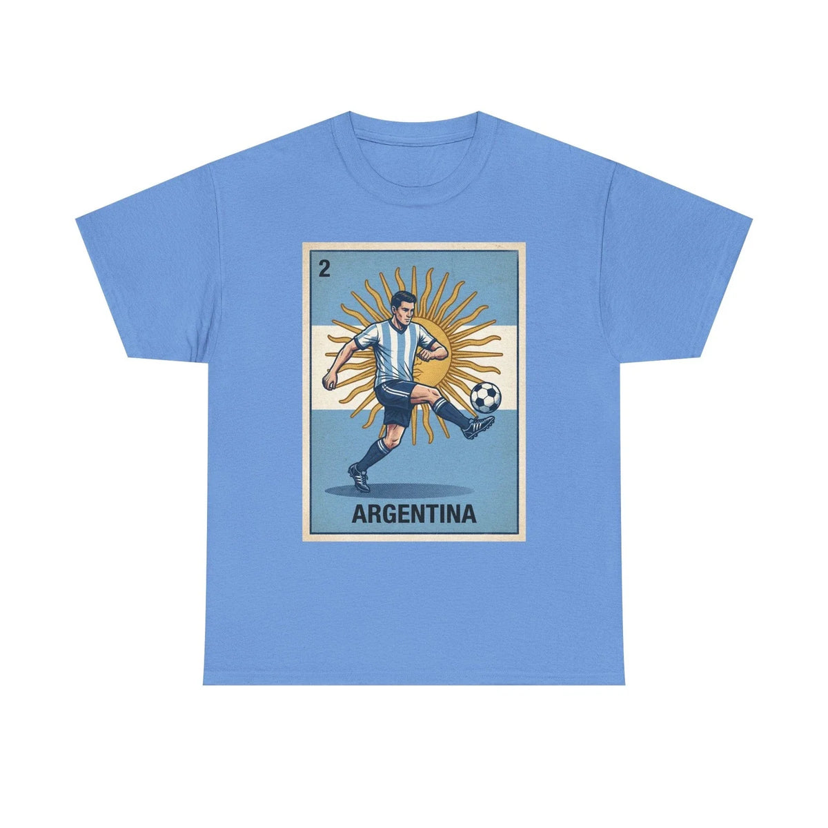 Argentina Soccer Fan Retro World Football Graphic Tee Loteria Graphic Unisex