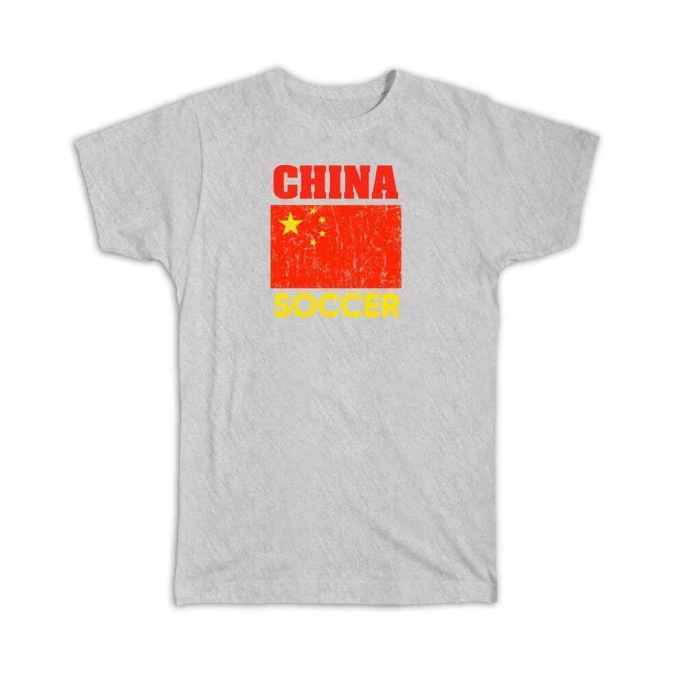 Gift : China Distressed Flag Soccer Football Team Chinese Country Unisex