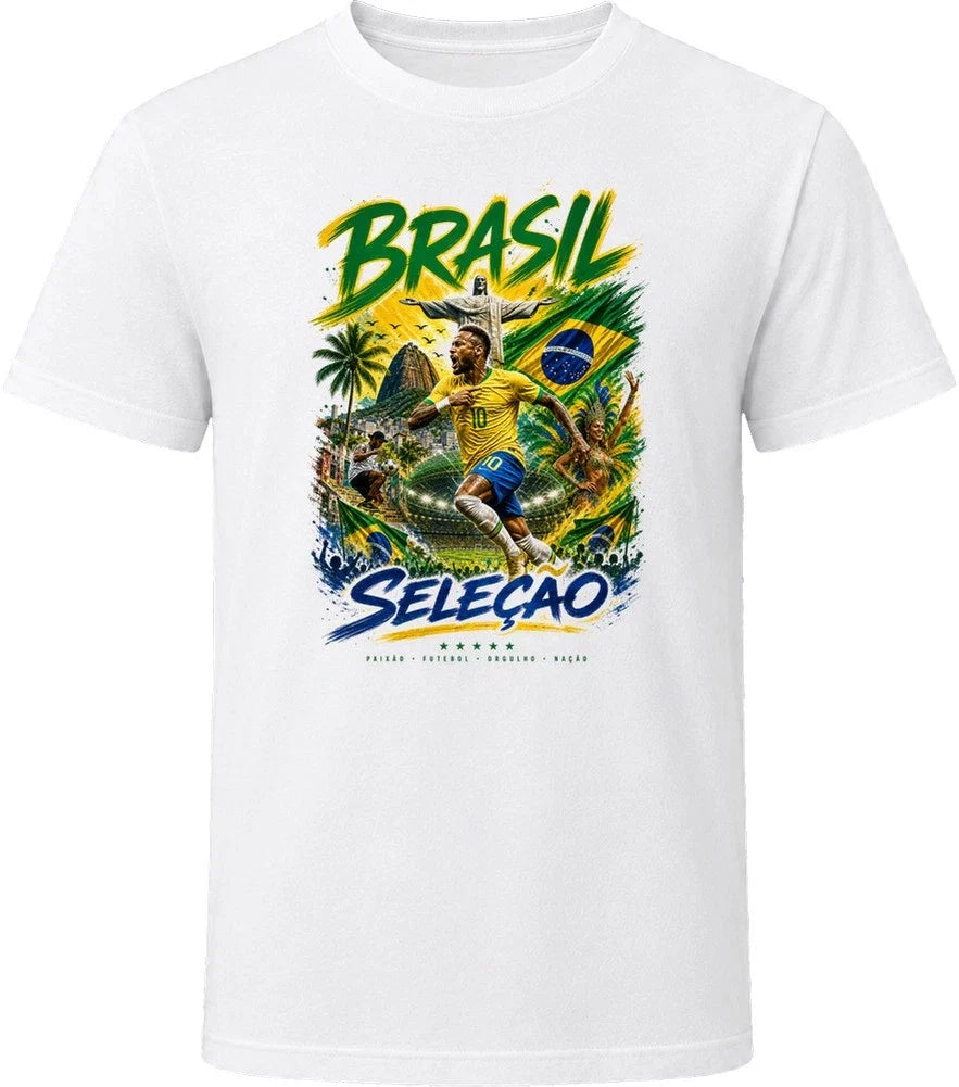 Brazil Seleção Soccer Football 2026 National Pride T Shirt Unisex