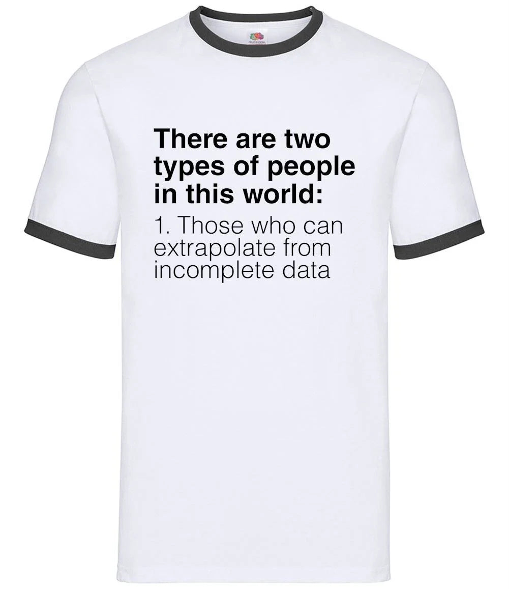 Two Types Of People - Mens Ringer - Code Coding Programmer Developer Joke Unisex