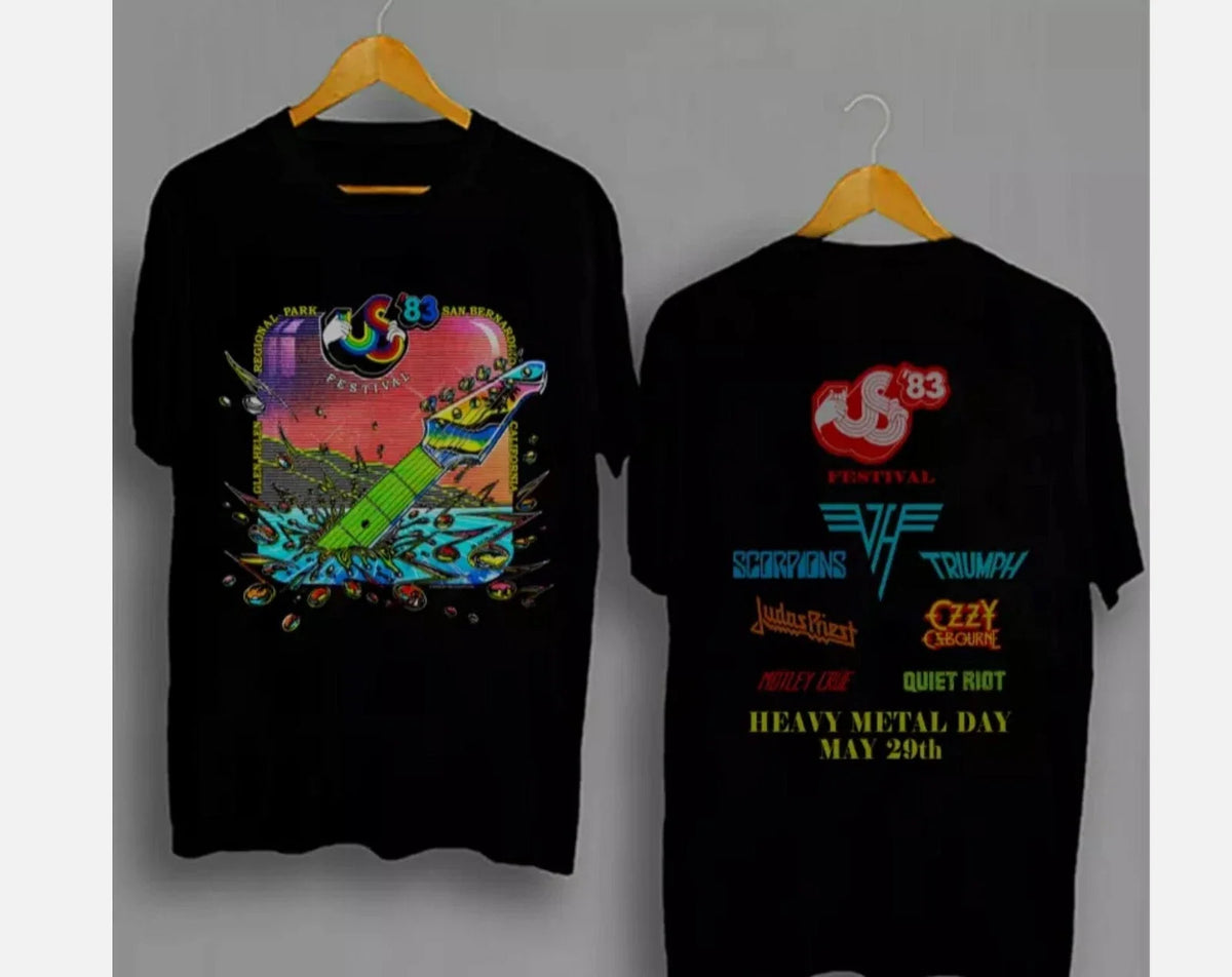 New tshirt US festival 1983 california 83 glen helen park made US Unisex