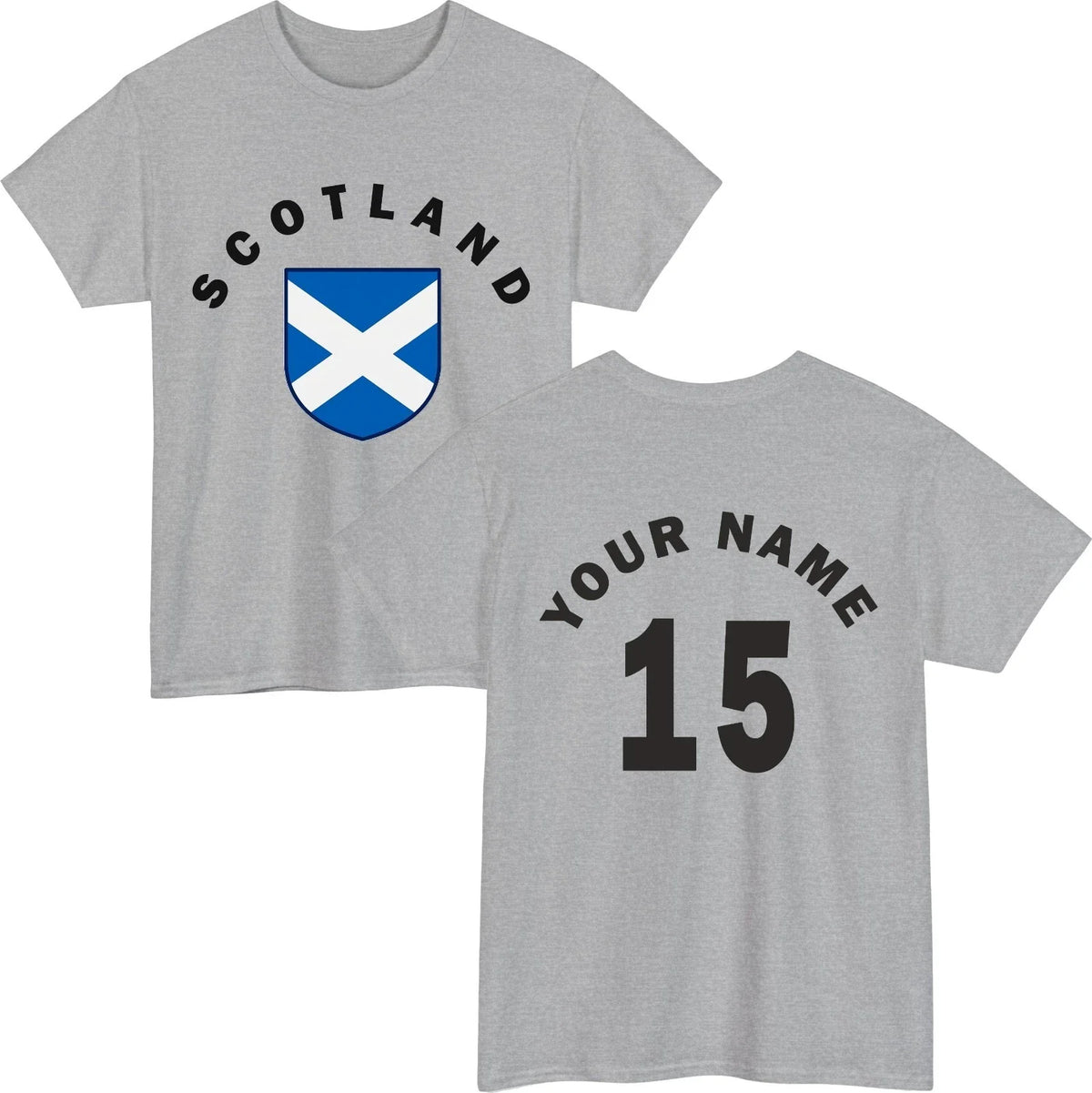 Personalised Scotland Fan Custom Name Number Football Supporter Gift Top Unisex