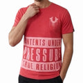 $68 TRUE RELIGION Red CONTENTS Short Sleeve Designer Graphic NWT Unisex