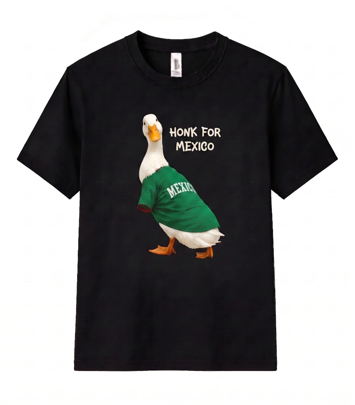 Viral Duck Wearing Mexico Unisex T Shirt Funny Football Fan Goose Meme Soccer Unisex