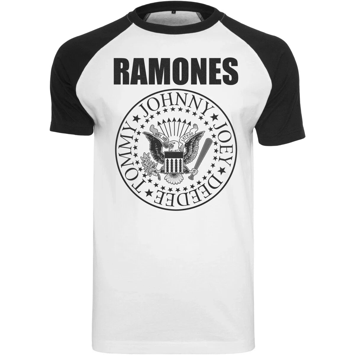Merchcode Ramones Circle Raglan Tee Herren Logo Print Baumwolle Jersey Unisex