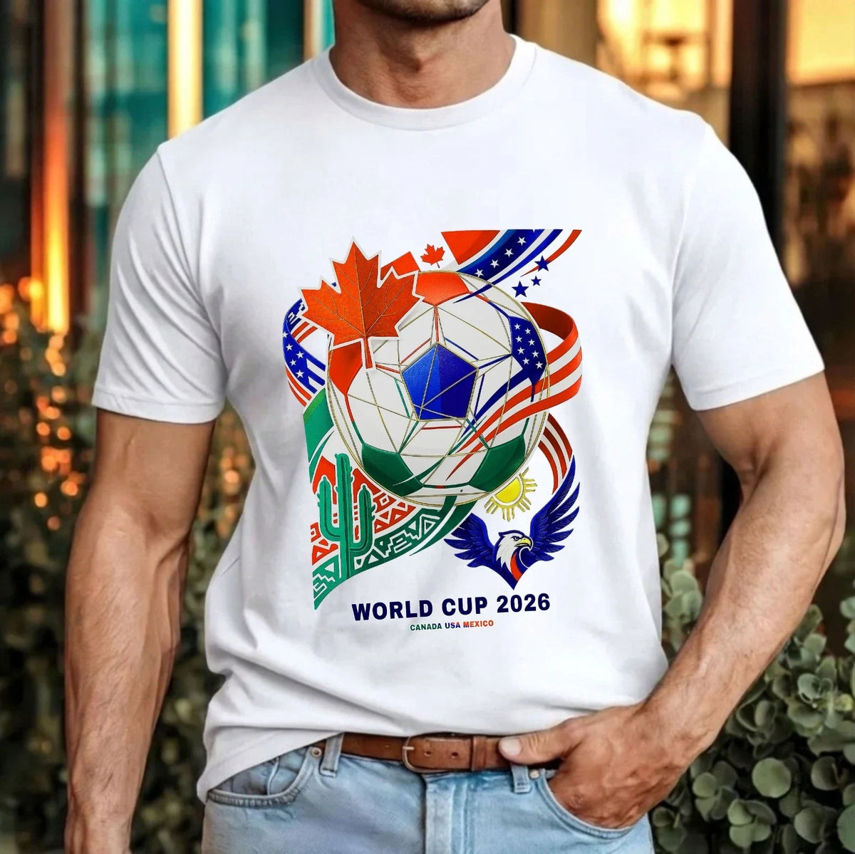 Football Nations Tournament 2026 Canada USA Mexico Sport Fans Gift Top Unisex