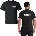 Staff Men's With Back Print Employee Party Security Men's Tee Shirt Top Unisex