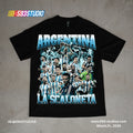 Argentina National Team La Scaloneta Graphic Soccer Fan Vintage Tee Unisex