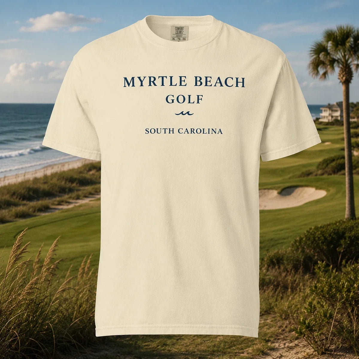 Myrtle Beach Golf Shirt Dad Gift Father South Carolina Premium Golf Tee Unisex