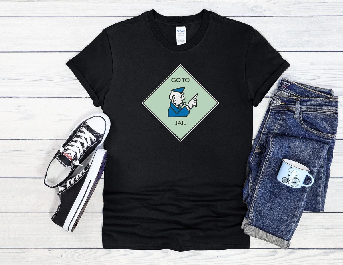 Go To Jail Monopoly Funny Cool Men Women Unisex T Shirt Baseball 2202 Unisex