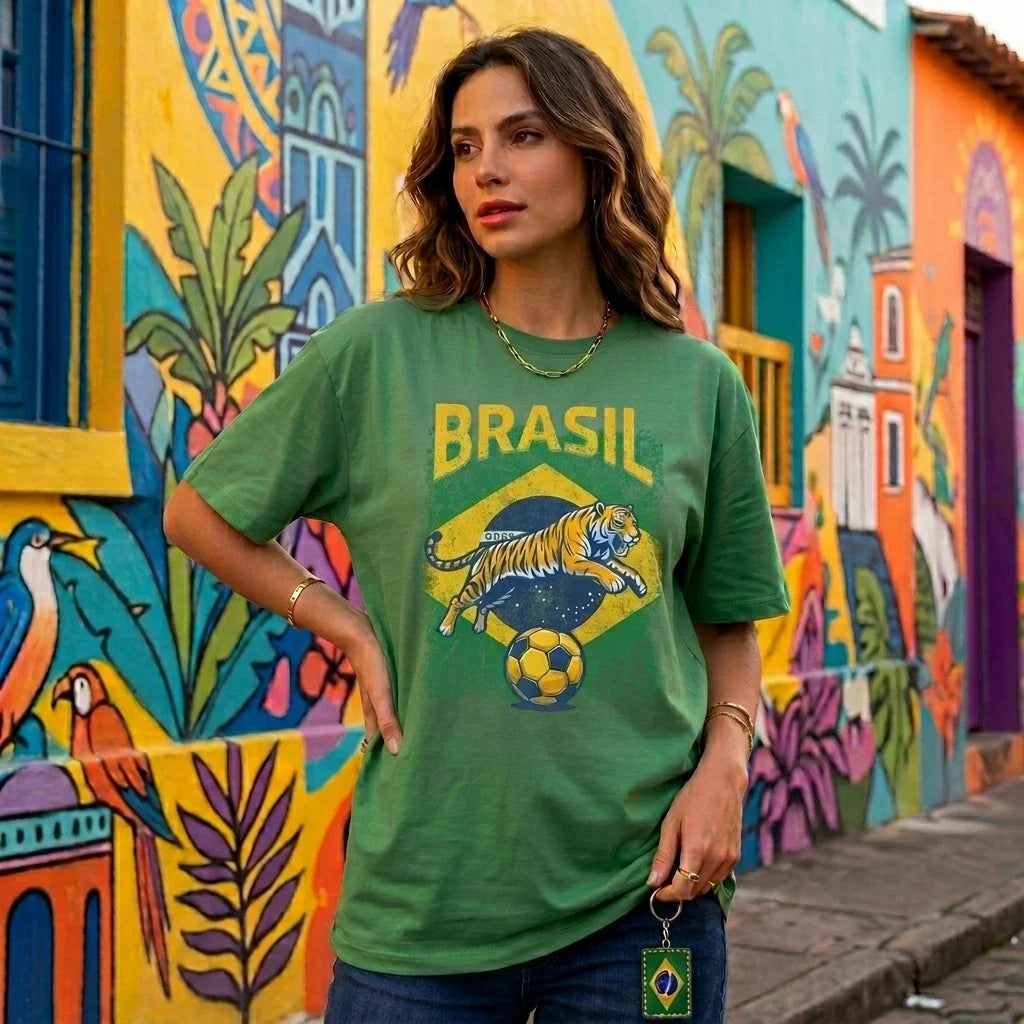 Brasil Football Fan A Selecao Tiger Soccer Supporter Gift Unisex