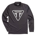 GENUINE Triumph Motorcycles Rapid Dry Performance Riding Long Slv Tee Black NEW Unisex