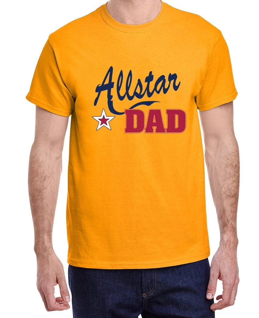 Allstar Dad Baseball Football Soccer Mens Graphic Tee Fathers Gifts Unisex