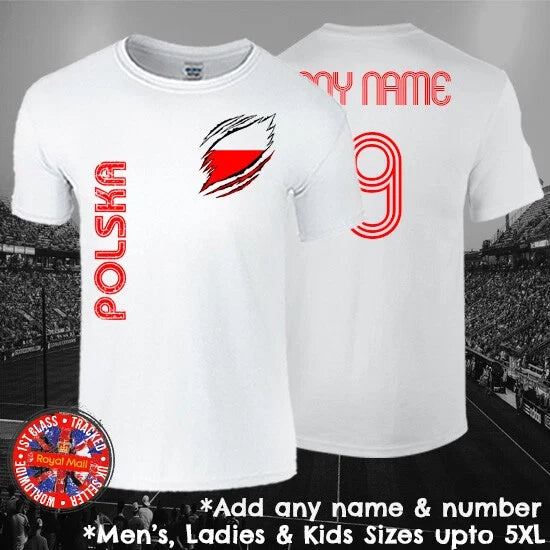 Poland Polska Football Fan Personalised Mens Ladies Kids Euros World Cup Unisex