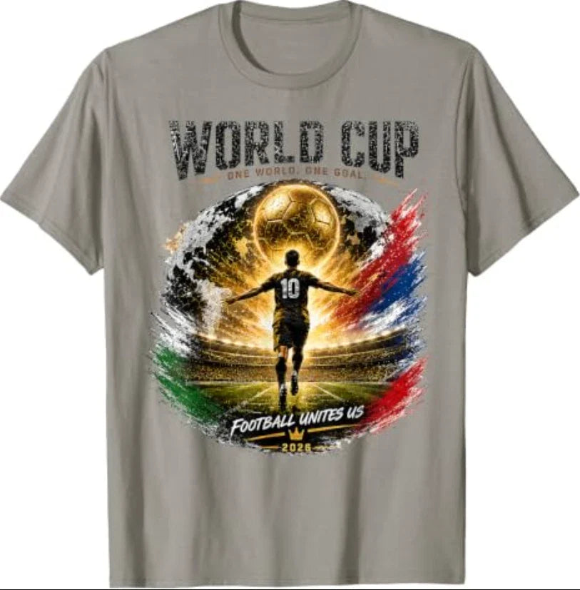 Soccer Football - WM World Cup 2026, Black Unisex