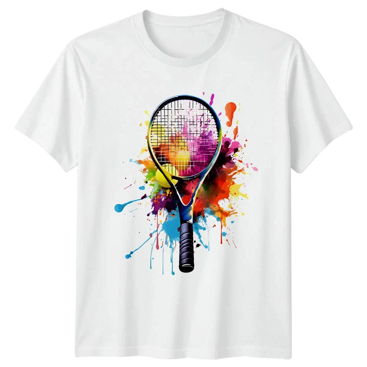 Colorful Abstract Tennis Racket Art Sports Design Tennis Unisex