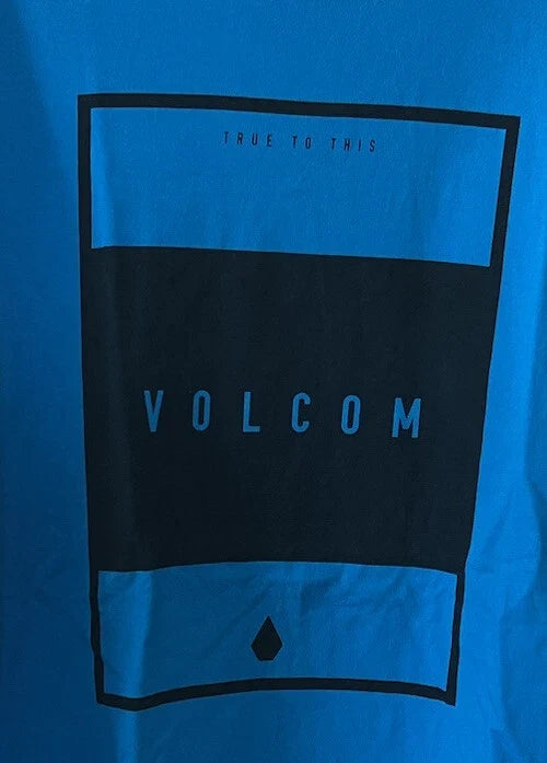 Volcom TRUE TO THIS Aqua Blue Mens Modern T Shirt Size XL Unisex