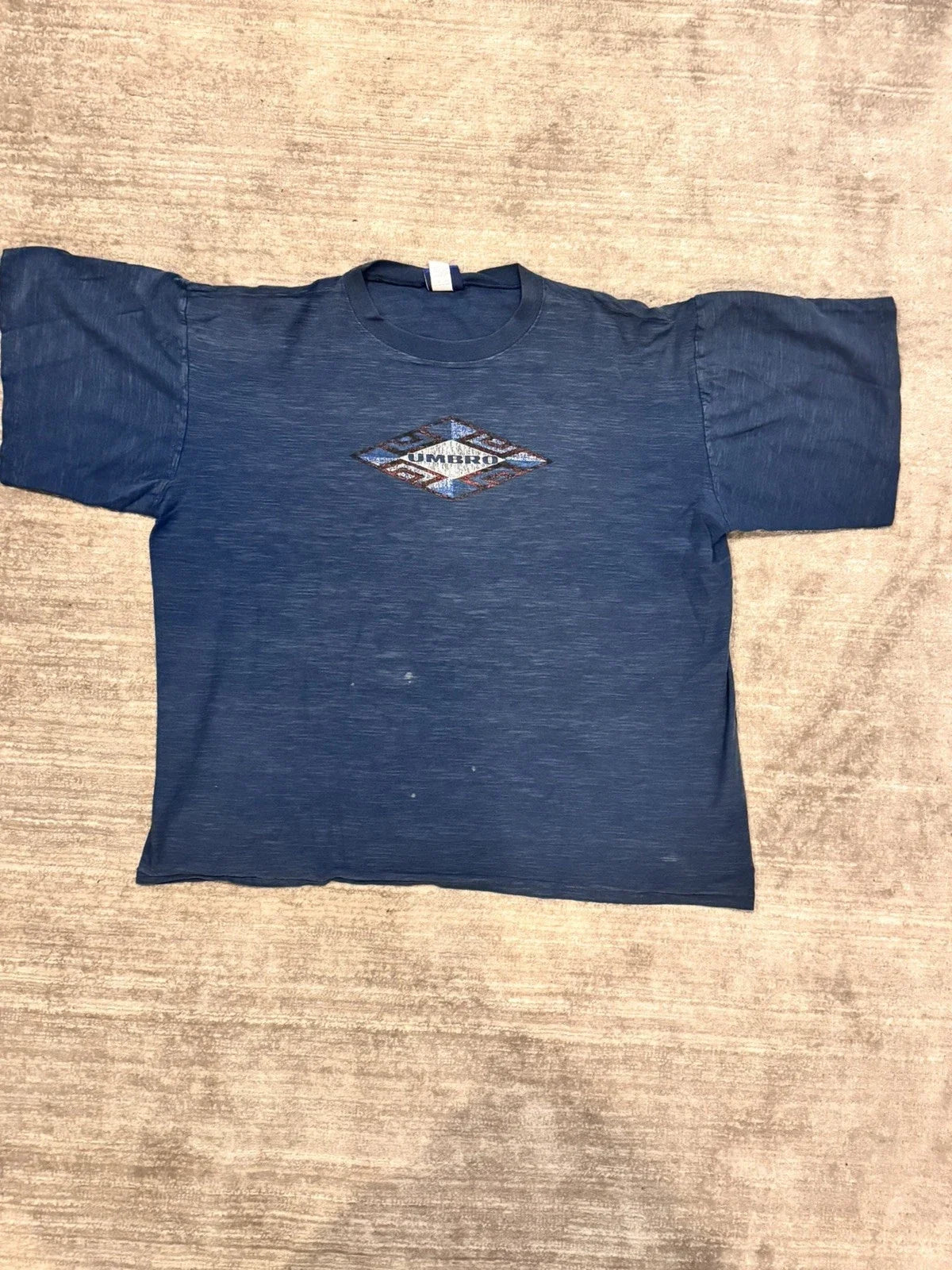 Umbro Vintage T Shirt Men’s XXL Blue 90’s Soccer Center Logo Unisex