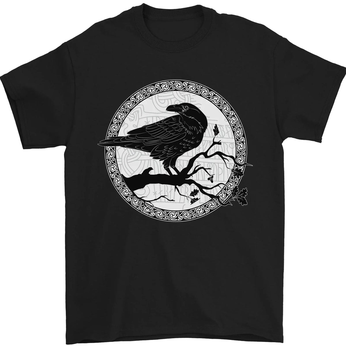 Viking Crow Celtic Norse Valhalla Odin Thor Mens 100% Cotton Unisex