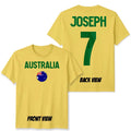 Personalised Australia Unisex T Shirt Name And Number Modern Era Football Rugby Unisex