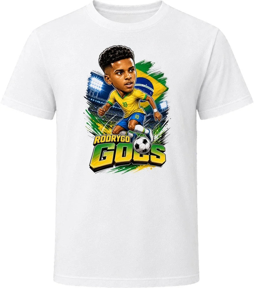 Rodrygo, Brazil Caricature Soccer 2026 T Shirt Unisex
