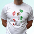 Iran football flag white t shirt design soccer gift top design tee all sizes Unisex