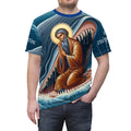 JONAH AND THE WHALE ORTHODOX ICON DESIGN ALL OVER PRINT SHIRT CHRISTIAN PROPHET Unisex