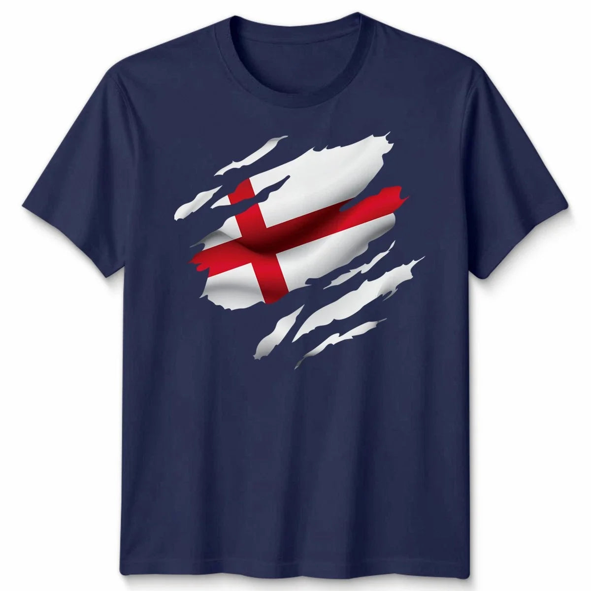 England Flag Slash Unisex Tshirt Patriotic Football Fan Top Cool Design Unisex