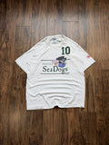 Vintage 90s Seattle Sea Dogs Professional Soccer Team John Olu-Molomo T Shirt L Unisex