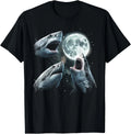 Funny Shark Howling at Moon Vintage 90s Graphic unisex Unisex